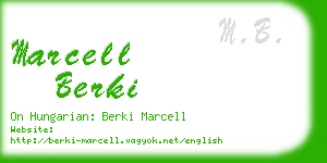 marcell berki business card